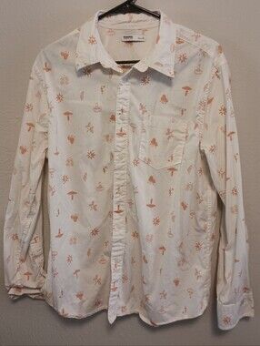 Sonoma Orange Mushroom And Lightning Bolt Button-down